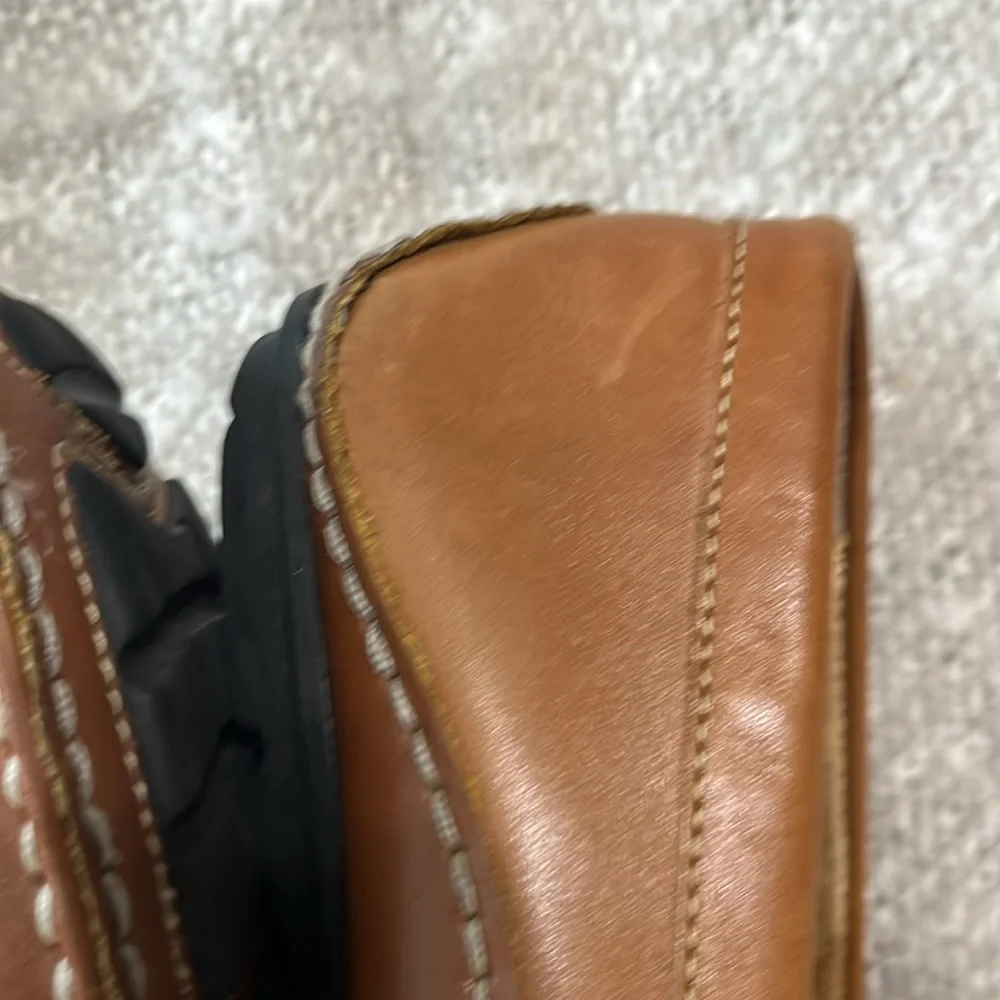 Varese Casual Max Brown Leather‎ Slip on Loafers Driving Shoes Size 10
